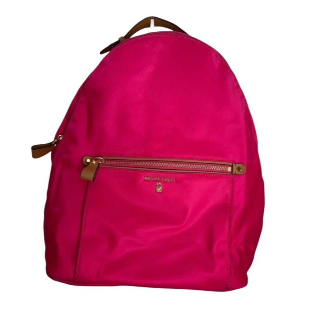 Michael Kors Kelcey‎ Fuchsia Nylon Backpack Bookbag - Picture 12 of 12